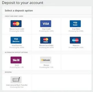 Deposit options