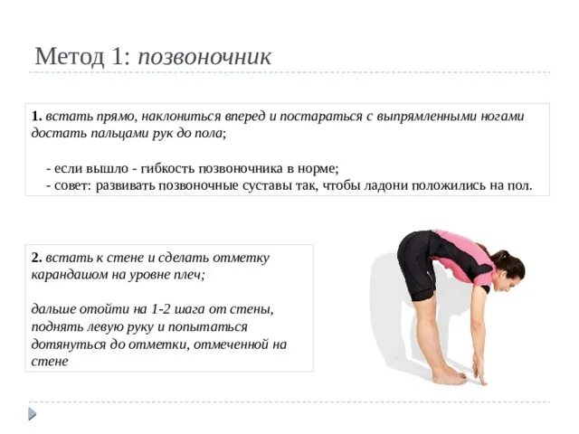 Тест для определения уровня гибкости
