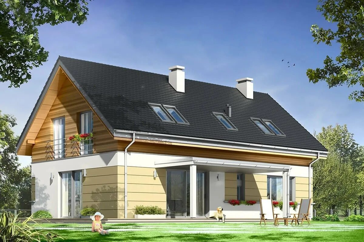 проект мансардного дома. проекты домов с двускатной крышей и мансардой. дом z500 с мансардой. дом с мансардой двускатной крышей. дом с мансардой.
