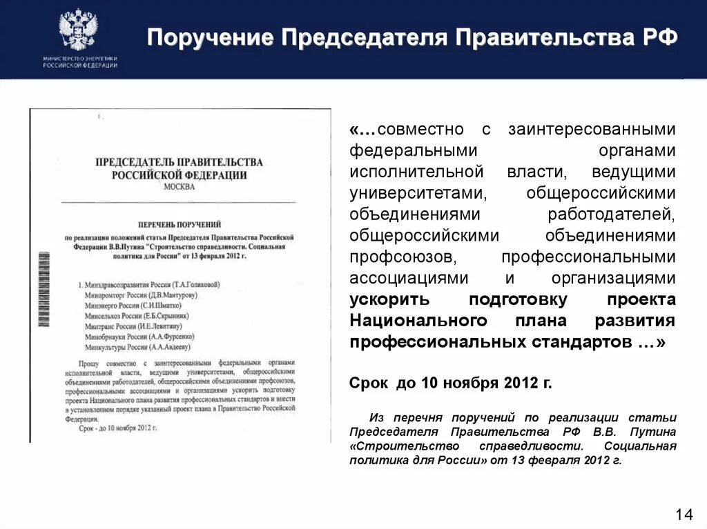 Правительства рф от 24.02 2009 160. Поручение председателя правительства. Поручение заместителя председателя правительства РФ. По поручению правительства. Перечень поручений правительства РФ.