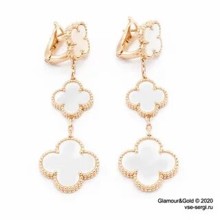 Van cleef alhambra серьги
