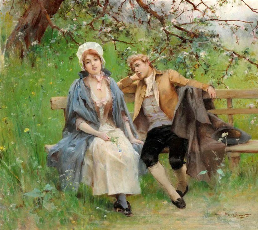 С сюжетом молодые старые. Художник Emile Auguste Pinchart (French, 1842-1924). Художник Emile Auguste Pinchart.