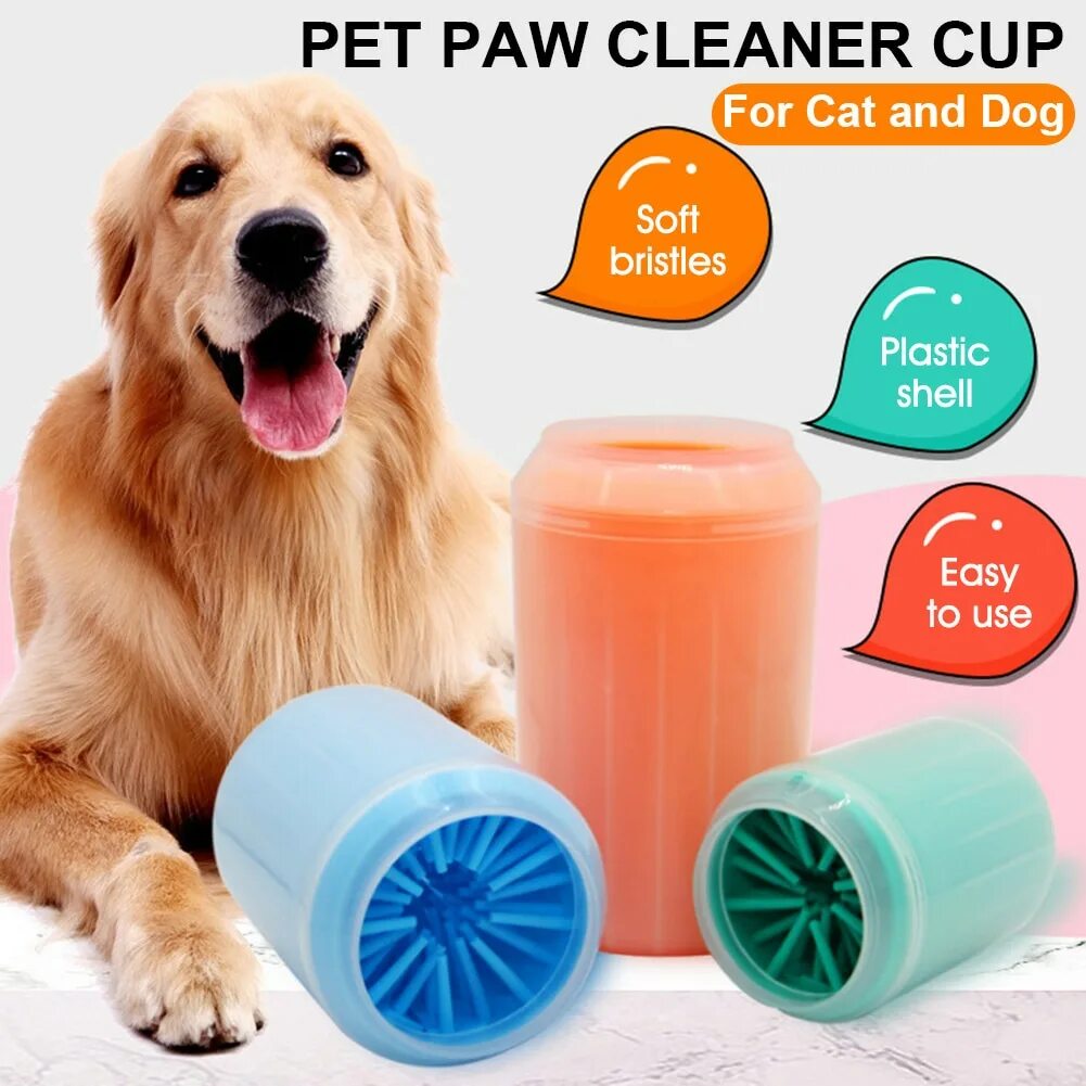 Paw Plunger Pet Paw Cleaner Soft Silicone foot Cleaning Cup Portable Cats Dogs Paw clean Brush Home practical Supplies 3 Sizes. Для мытья лап собакам. Очиститель лап. Приспособление для мытья лап собакам. Clean cup