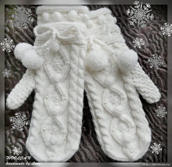 вязаные варежки. варежки вязаные женские. необычные вязаные варежки. варежки с узором ромбы. варежки ручной вязки.