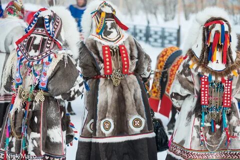 Верхняя зимняя одежда эвенков из оленьих шкур