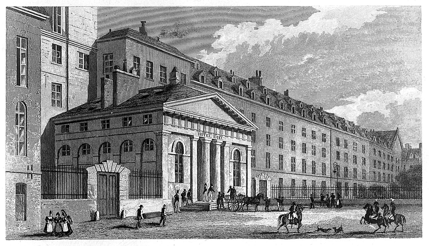 Первые больницы для детей. Первая детская больница в Париже 1802. Больница отель-дьё Париж. Госпиталь Неккер Париж. Госпиталь отель Дье Париж.