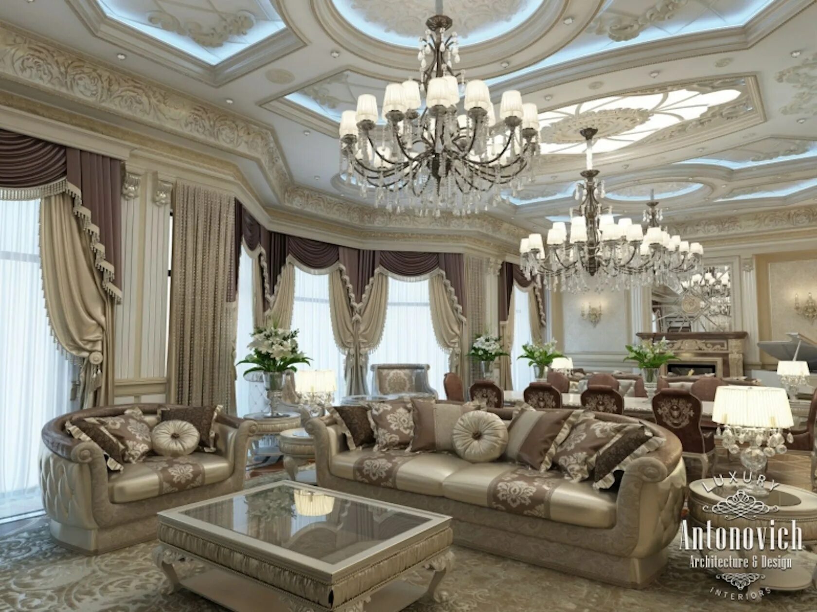 Luxury company. Antonovich Design особняки снаружи.