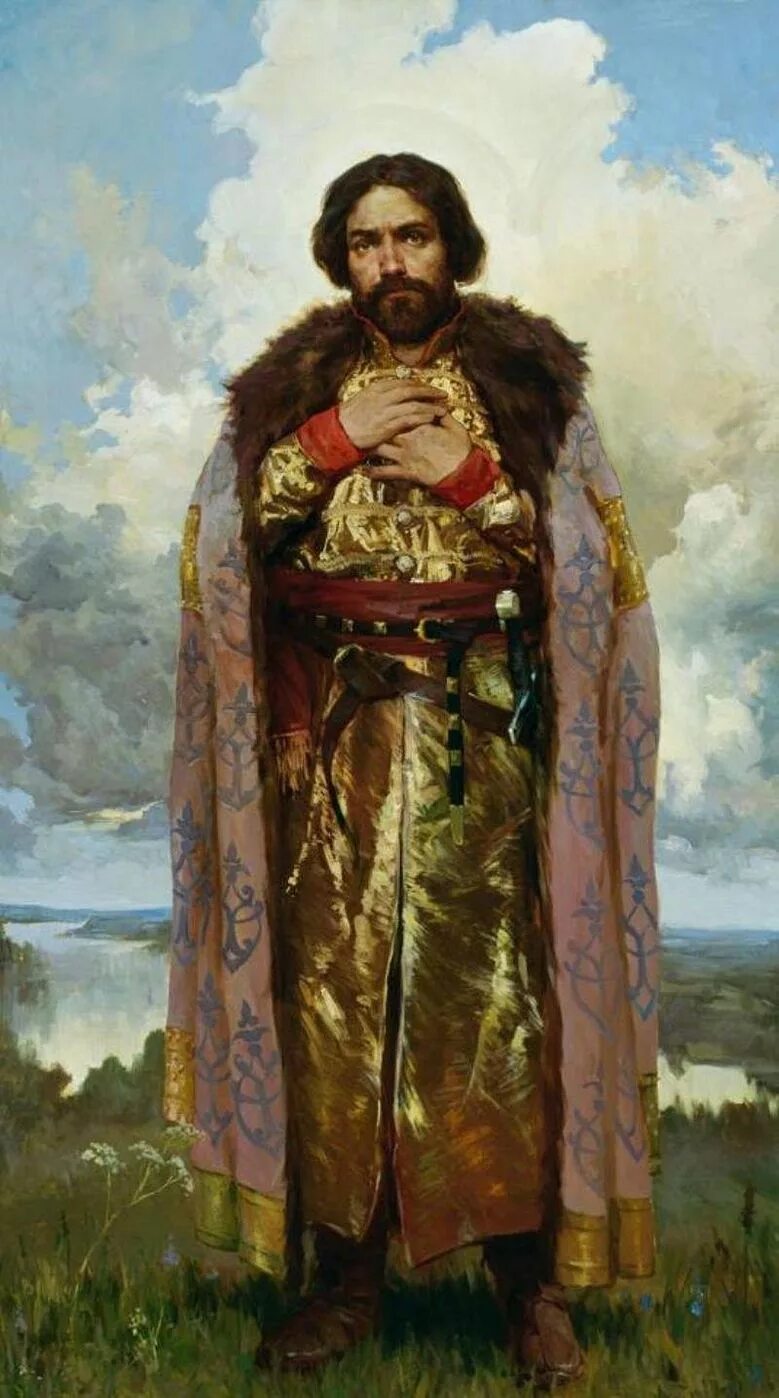 художник ольшанский борис михайлович картины. владимир киреев князь святослав. серпуховский князь владимир андреевич храбрый. владимир мономах в живописи. александр ярославич невский.