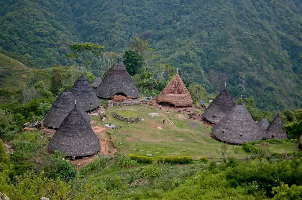 Провинция Восточная Нуса-Тенгара. Леса Индонезии Флорес. Поселение в джунглях. Поселения Амазонии. Домашние племен