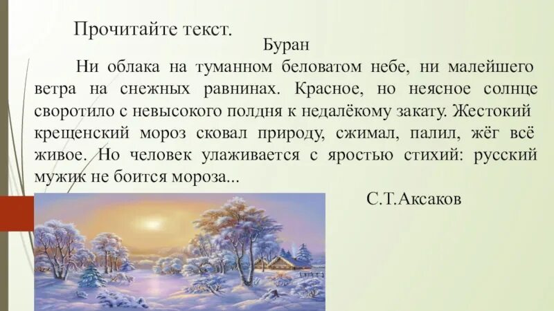 Буран составить предложение. Произведение Аксакова Буран. Ни облака на туманном беловатом небе ни. С Аксакова Буран текст. Читать рассказ Буран.