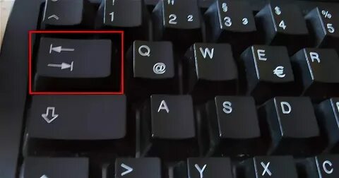 Надпись на клавише табуляции