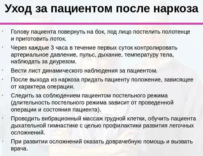 Как выходят из наркоза. Положение больного после наркоза. Уход за пациентом после анестезии. Наблюдение за пациентом после наркоза. Наблюдение за пациентом после наркоза алгоритм.