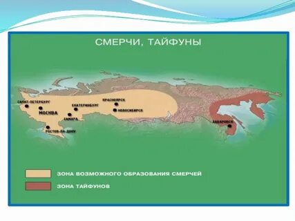 Тайфун районы распространения