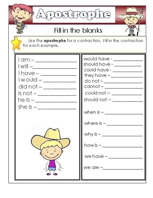 Apostrophe and contractions. The exercises for apostrophe s. Apostrophe s Worksheets. Contractions `s Worksheet for Kids. Write the sentences with contractions