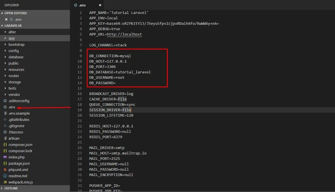 Url laravel. .Env файл. Env файл в Laravel. Env Laravel example. Laravel app_env Production.