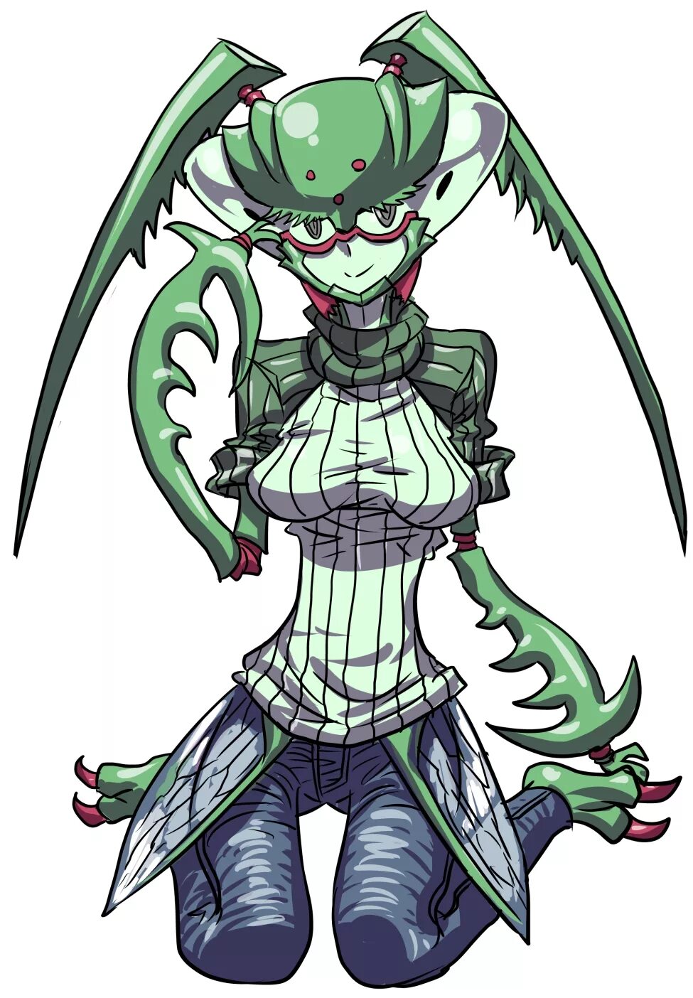 Богомол Monster girl Insectoid. Богомол Monster girl Insectoid 18.