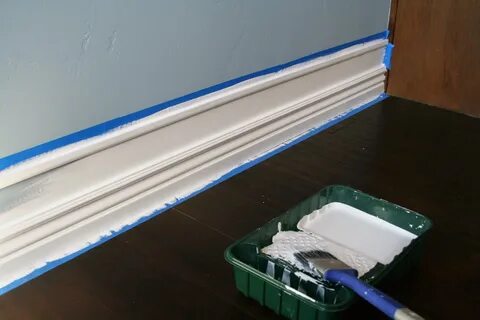 DIY Why Spend More: Faux tall baseboards.