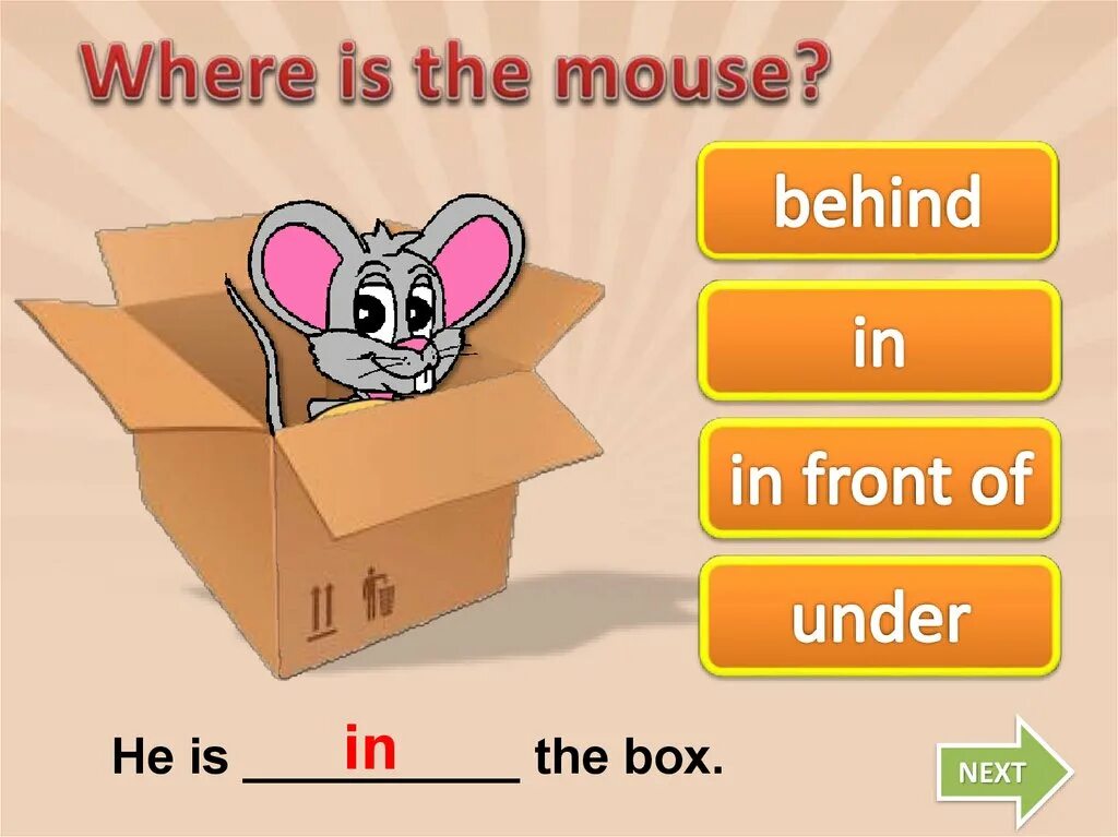 Where is. Where is the mouse. Where is the mouse. Prepositions of place. Where is the mouse.