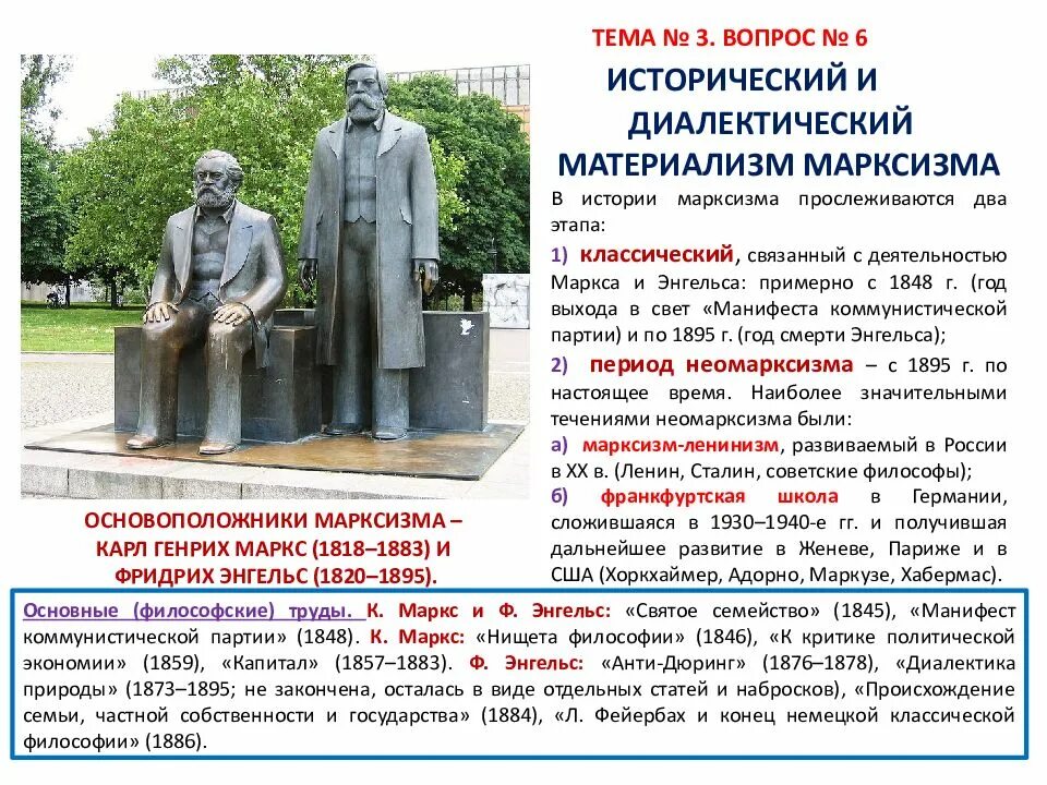 Основные идеи к Маркса и ф Энгельса.