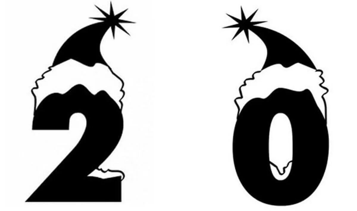 С новым годом для вырезания. Цифры для украшения окон. Трафареты на новый год цифры. Новогодние трафареты на окна цифры. Новогодние цифры трафарет.