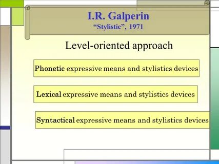 Expressive stylistic devices