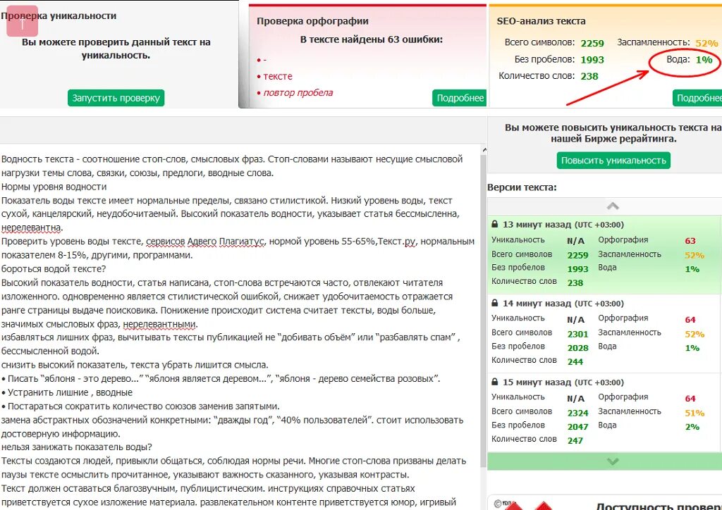 Уникальность текст это определение. Водность текста. Водность текста норма. Норма уникальности текста. Сколько должна быть оригинальность