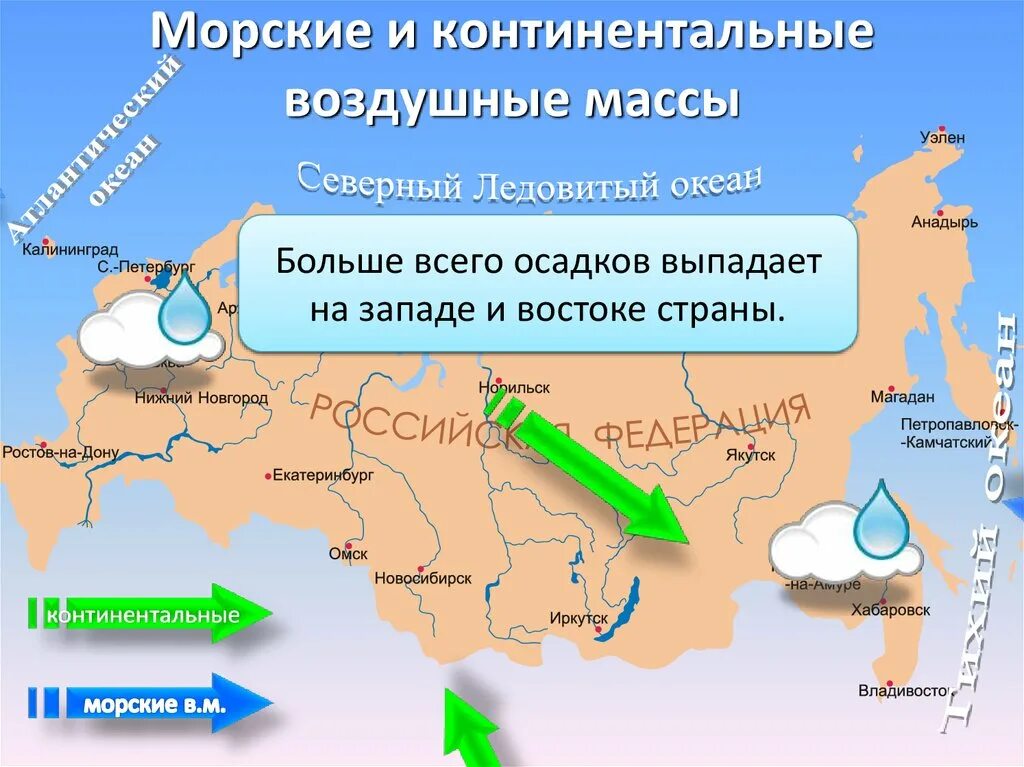 Морские и континентальные воздушные массы. Континентальные воздушные массы. Характеристика континентальных воздушных масс. Морской и континентальный климат.