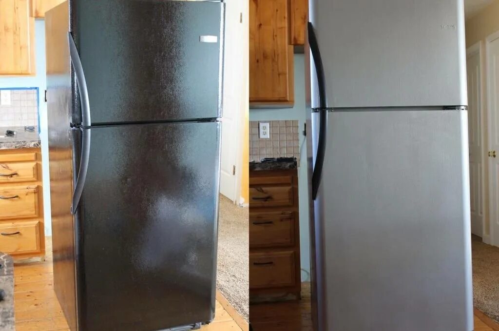Покрасить холодильник в домашних условиях какой краской. Покрасить холодильник. Перекрашенный холодильник. Перекраска холодильника. Цвет холодильника нержавеющая сталь.