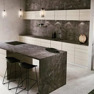 Каменный шпон кухня