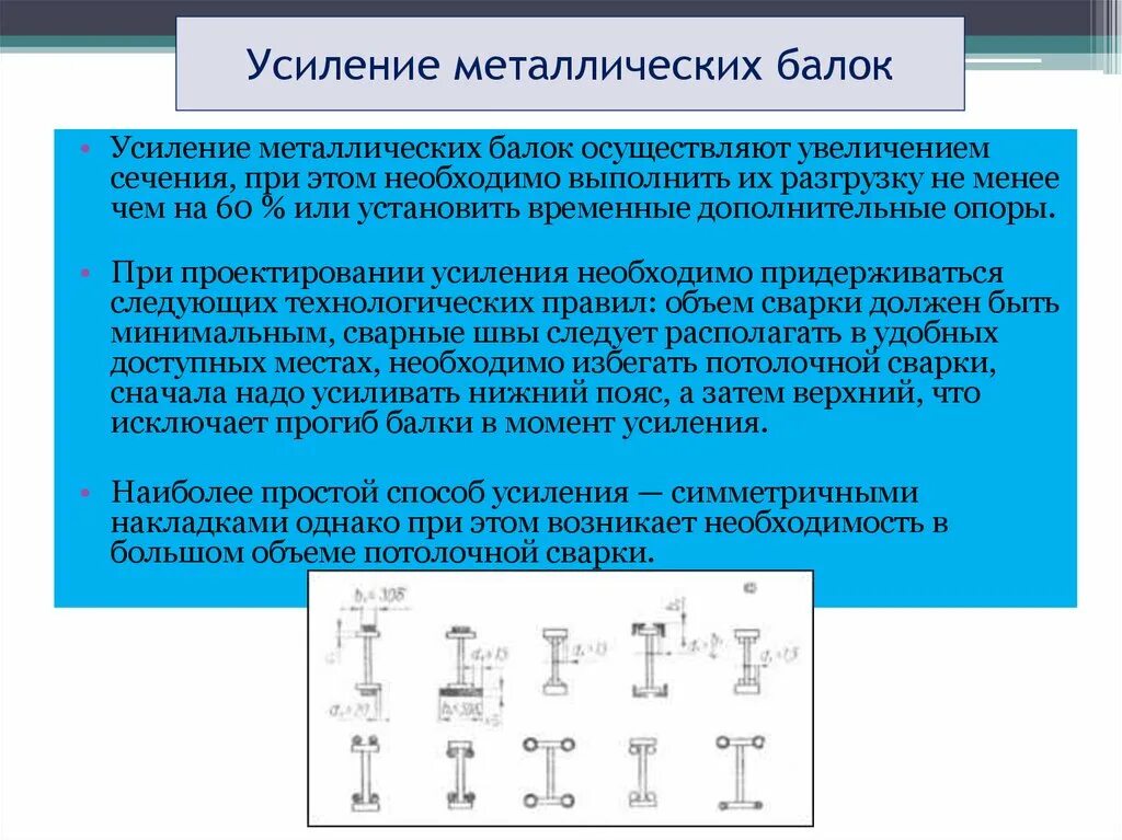 Усиленные методы. Усиление стальных балок методом увеличения сечения. Усиление металлических балок. Способы усиления балки. Усиление металлических балок увеличением сечения.