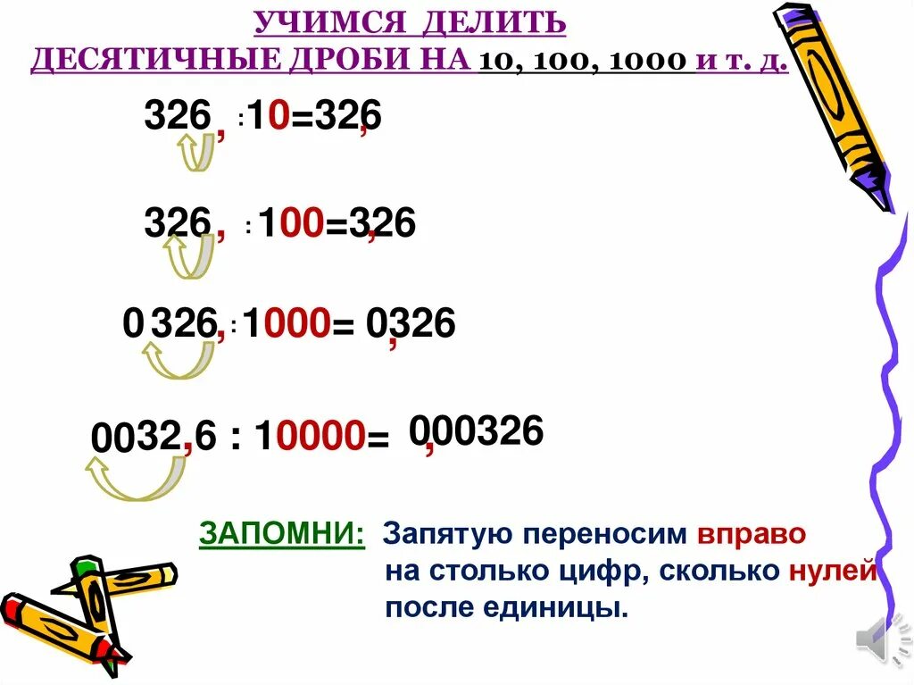 Правило деления десятичных дробей на 10. Правила деления десятичных дробей на 10. Деление десятичных дробей на 10 10 1000. Деление десятичных дробей на 10.100.1000. Деление на 0 5 класс