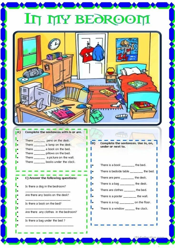 Picture description - Whose living room is it? worksheet - Free ESL printable wo