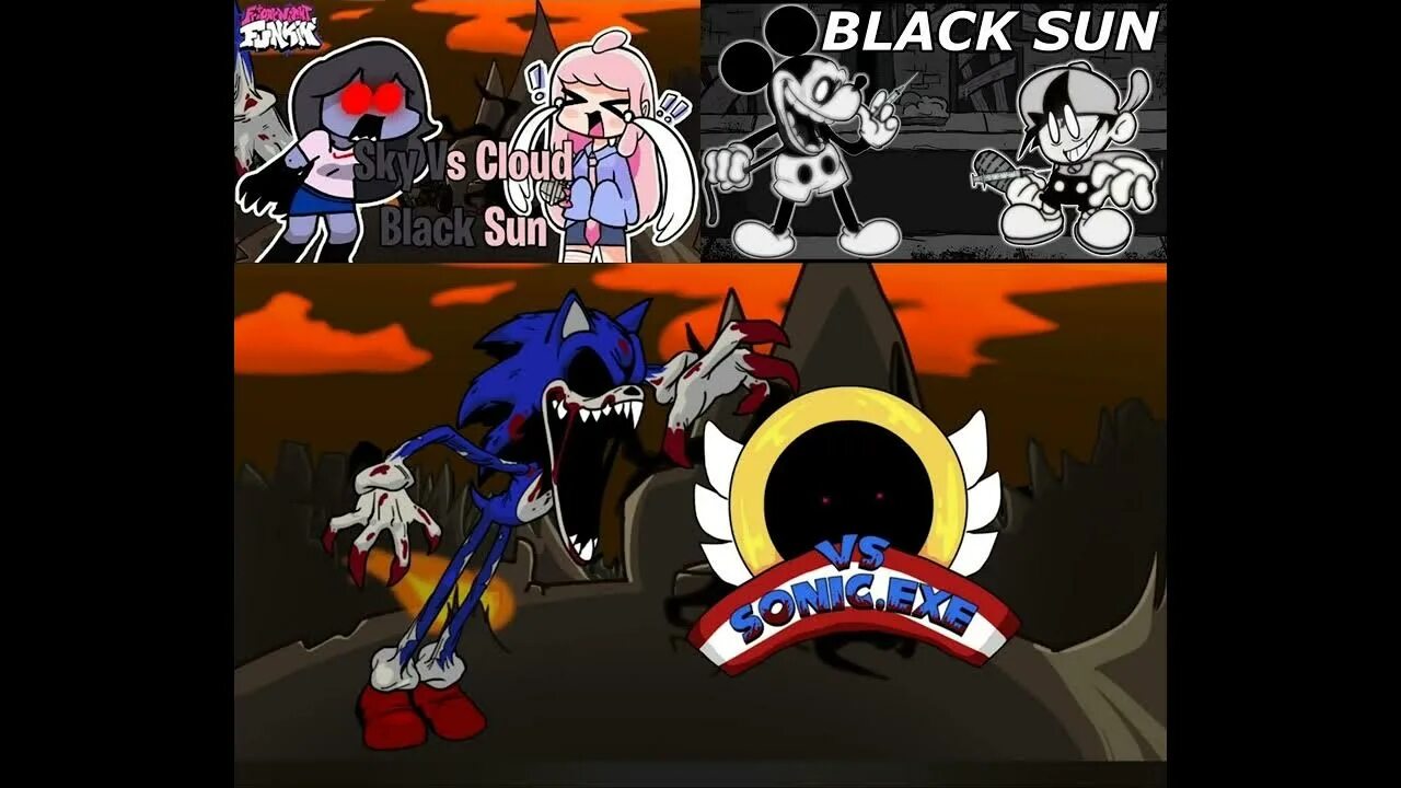 Black san. Black Sun FNF. Exe Black Sun. Блэк Сан Соник. FNF Sonic exe Black Sun.