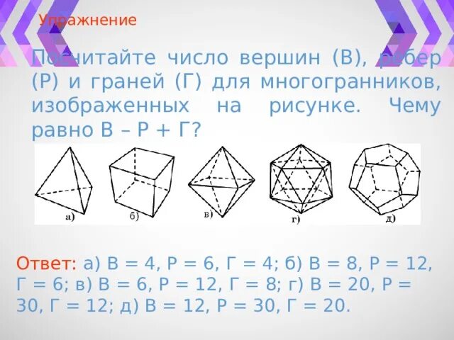 Многогранник количество вершин граней ребер. Число вершин многогранника. Ребро многогранника на рисунке. Как узнать количество граней многоугольника. Вершины ребра грани многогранника.