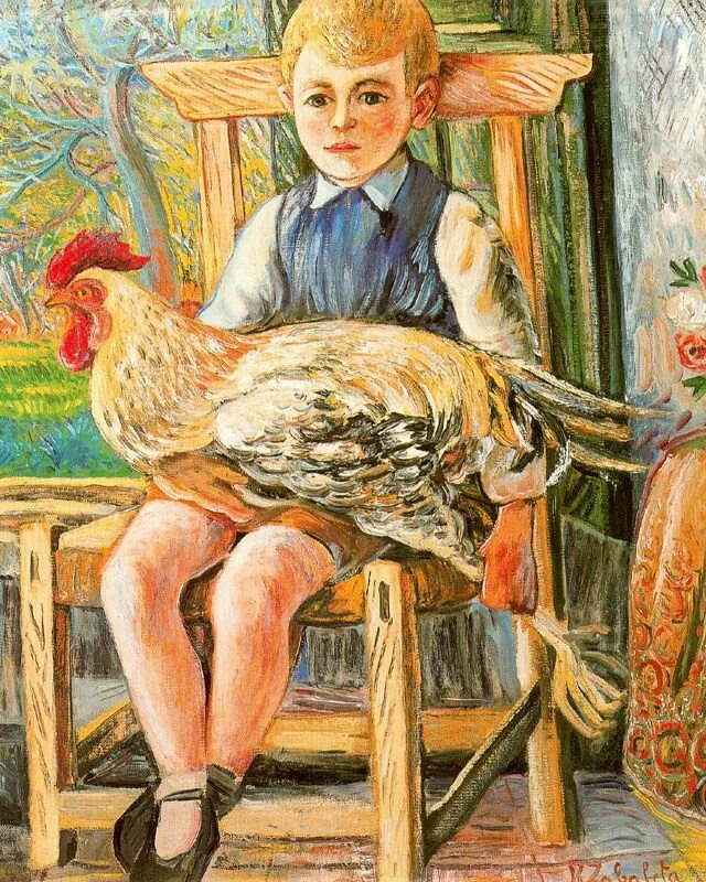 Мальчик и петух. Мальчик с курицей. Мальчик с петухом. Курица картина.