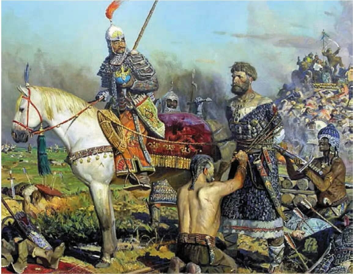 Русь после монголо татарского. Картина Калка Рыженко. Рыженко битва на Калке.