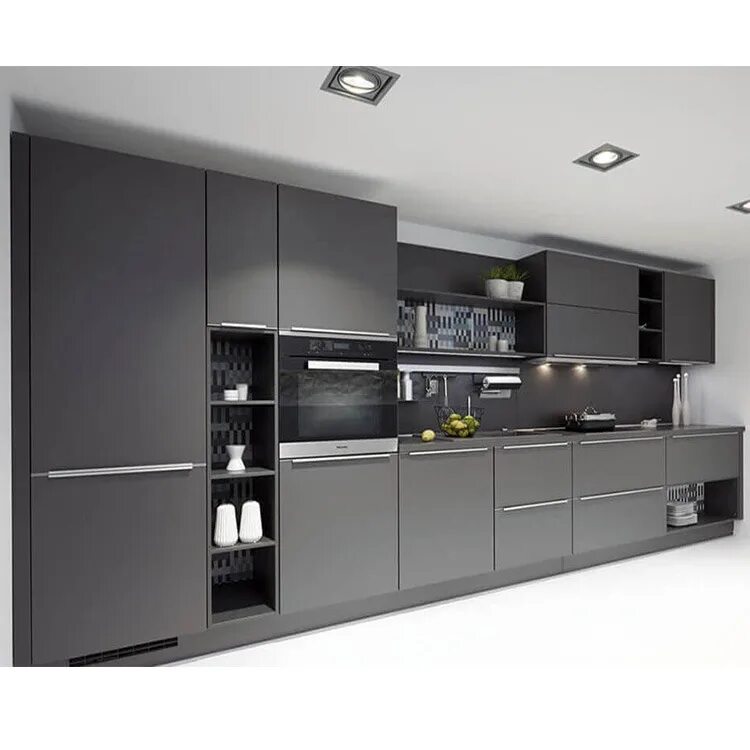 кухня с черными фасадами. кухня серая прямая фото. кухонный гарнитур 2 метра серый. кухня серая прямая фото. верона графит фасады.