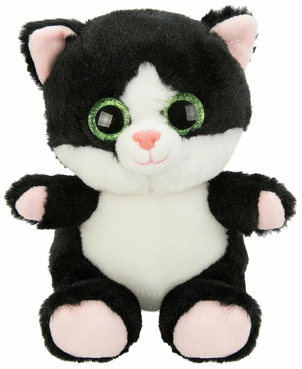 Мягкая игрушка fluffy Family котенок. Крошка котенок 15 см., черн.. Yangzhou Kingstone Toys котенок. Мягкая игрушка черный кот.