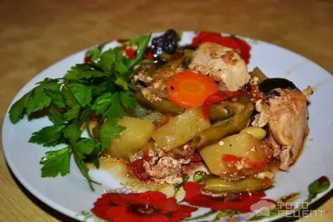 Щука тушеная с овощами