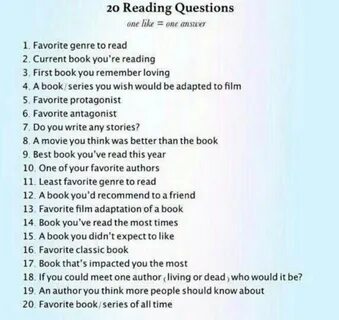 THE GRØNMARK BLOG: The "20 Reading Questions" questionnaire (h/t.