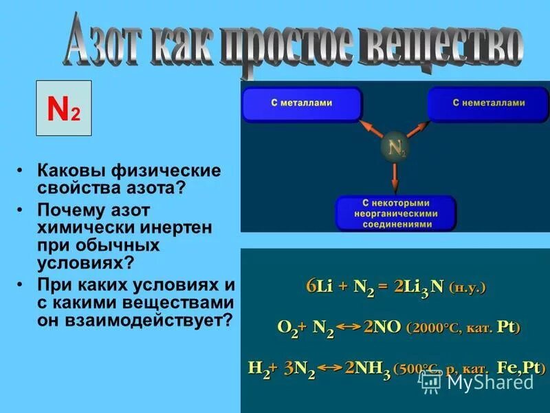 Азот состоит из двухатомных молекул. Азот состоит из двухатомных молекул