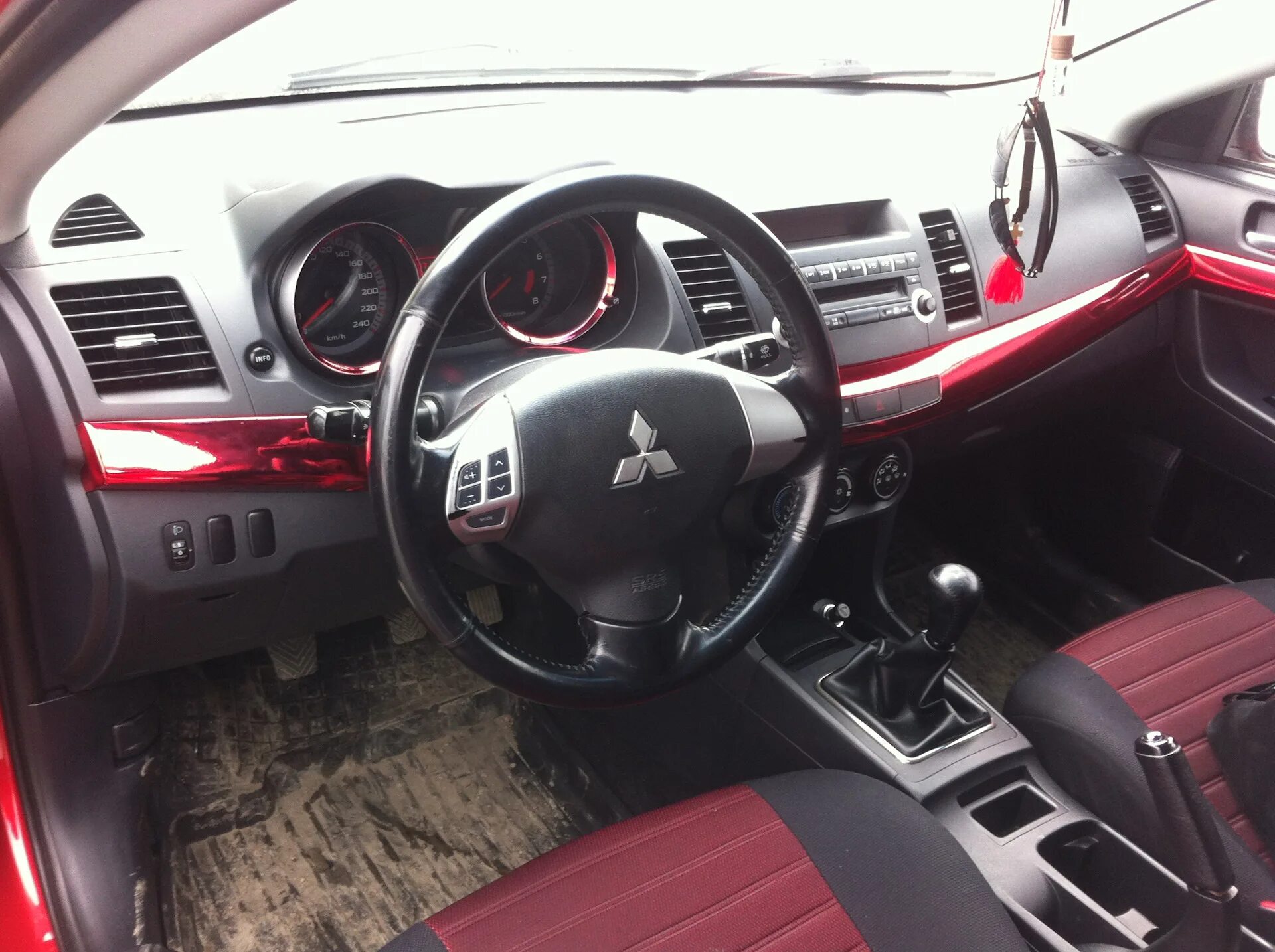 Рейсталинговая приборная панель N3 на ЛансерХ 10. - Mitsubishi Lancer X, 1,6 л, 