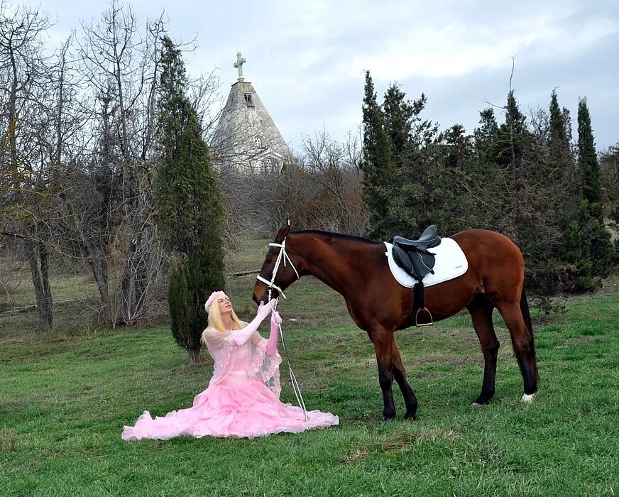 Лошадка в парке. Лошадь в парке. Лошадь в розовом платье. Алька возле коня. Стойка возле лошади.