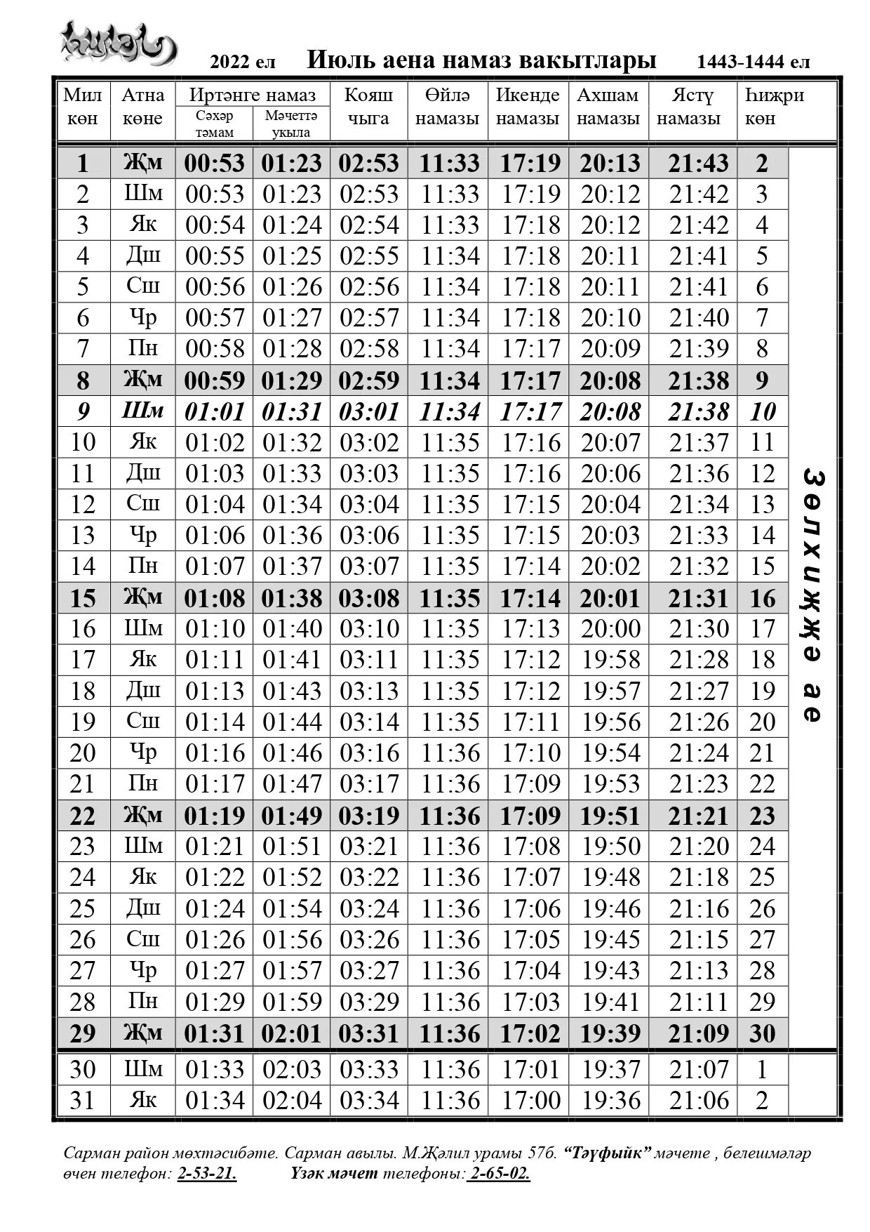 Время намаза набережные челны сегодня. Намаз вакытлары Казань 2022 июль. Намаз вакыты Казань 2022. Намаз июль 2022. Календарь намаз Казань 2022.