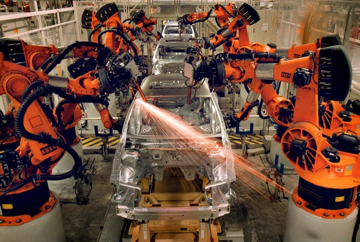 Роботы в машиностроении. Промышленные роботы. Сборочные промышленные роботы. Роботизированный завод. Лучшие производители роботов