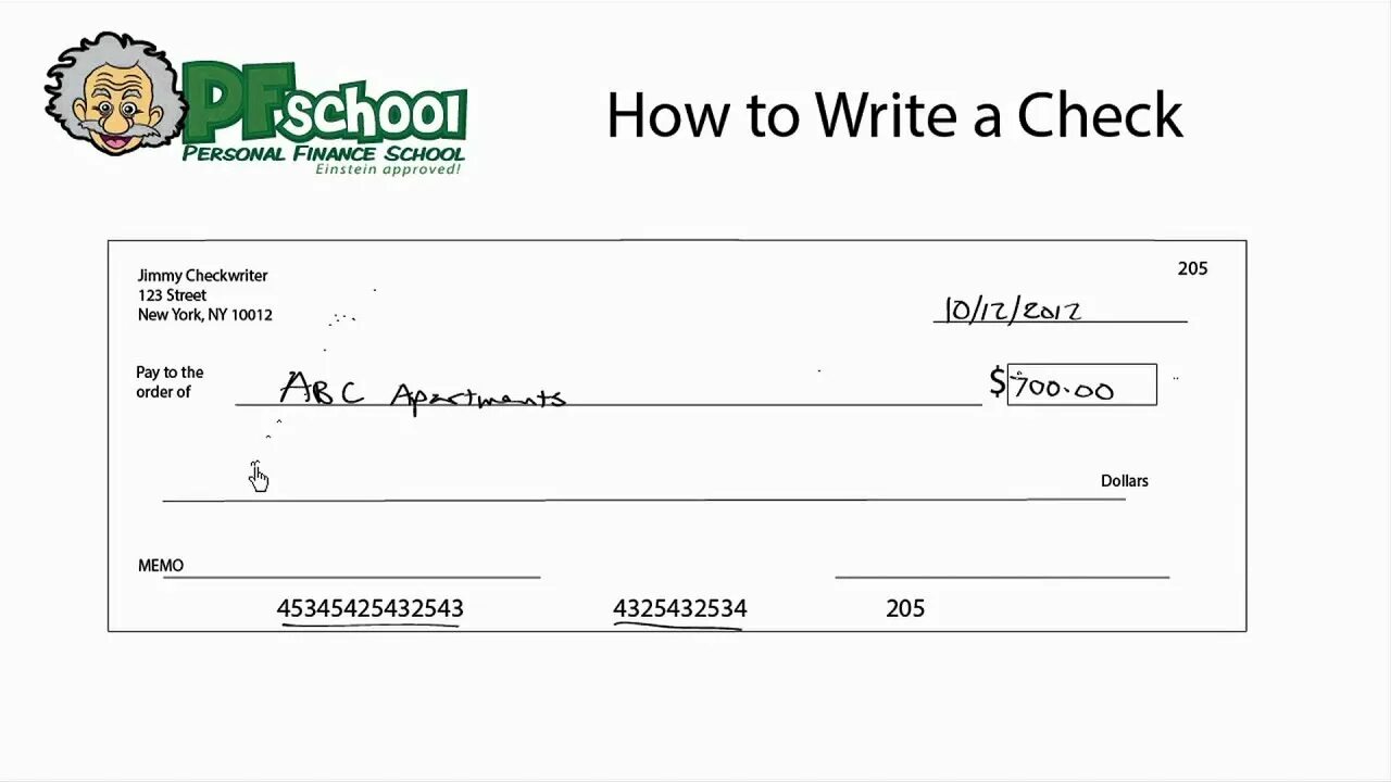 Payment check. Write a check. Bank check. Writing checks. Writing checker