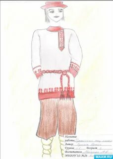 Эскиз чувашского костюма