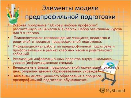 Классы предпрофильной подготовки