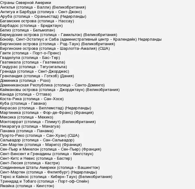 Государства южной америки список. Страны сша и их столицы. Страны сша и их столицы. Государства северной америки таблица. Северная америка на карте со странами и столицами на русском.
