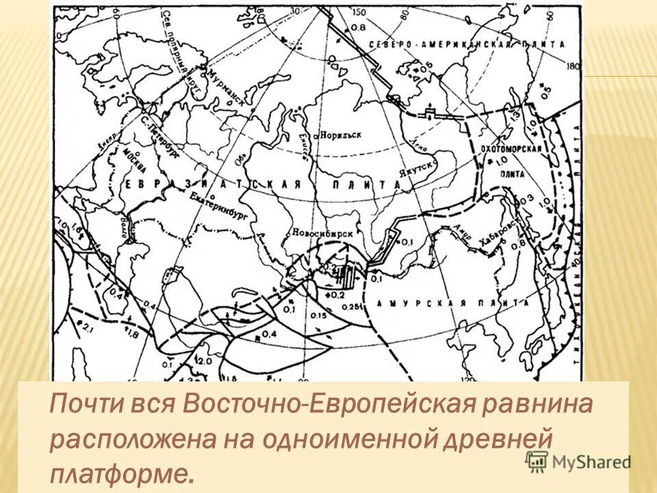 Крупная равнина расположена на древней платформе. Восточно европейская русская равнина контурная карта. Восточно-европейская равнина.